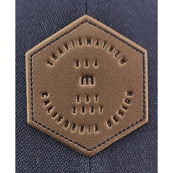 TravisMathew Dopp Blue Baseball Cap S/M Mood Indigo Cotton/Poly Blend USA Design - Picture 3 of 13